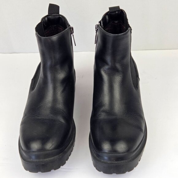 Blondo Waterproof Lug Sole Black Leather Chelsea Boots Size 9.5 - Picture 5 of 13